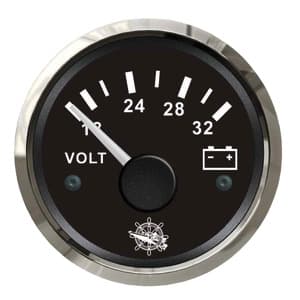 Osculati voltmeter 18/32V black/glossy