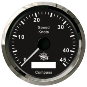 Osculati speedometer w/GPS compass black/glossy