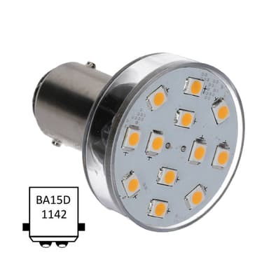 NauticLed Ba15D-R12-WW