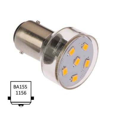 NauticLed Ba15S-R06-WW