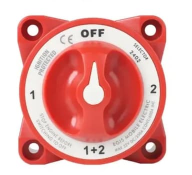 e-serie 350A accukeuzeschakelaar OFF/1/BOTH/2 met veldontkoppeling van de dynamo