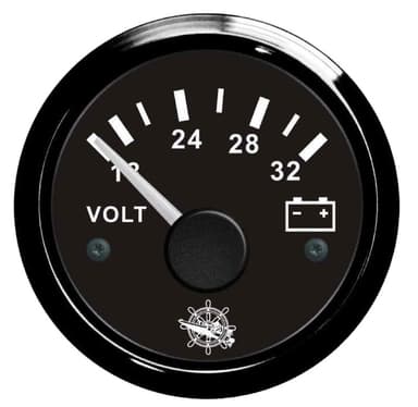 Osculati voltmeter 18/32V black/black