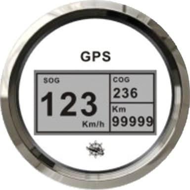 Osculati speedometer compass mile counter GPS white/glossy
