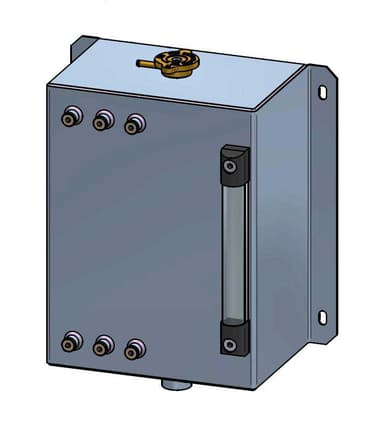 Expansietank + niveaumeter