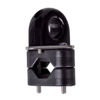 Talamex railingklem 22-25 mm zwart met leioog