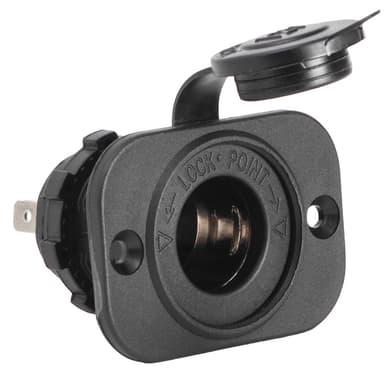 Inbouw stekkerdoos rond + moer 20mm