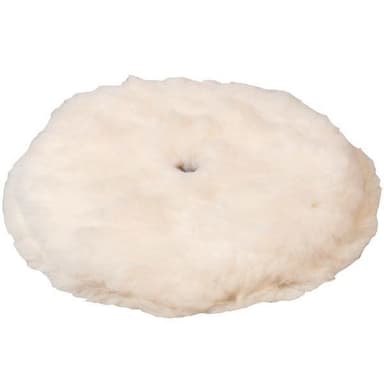 Zachte lamswollen polijstpad met klittenband Ø200mm