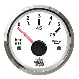 Osculati oil pressure indicator 0/5 bar white/glossy