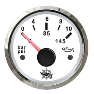 Osculati oil pressure indicator 0/10 bar white/glossy