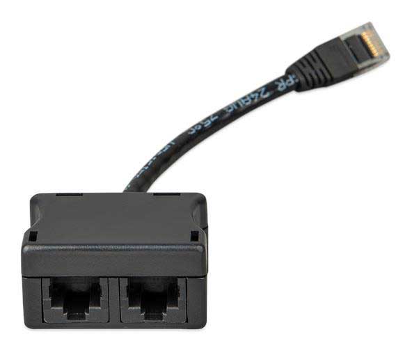 RJ45-splitter 1x RJ45 mannelijk - 2x RJ45 vrouwelijk (15 cm)