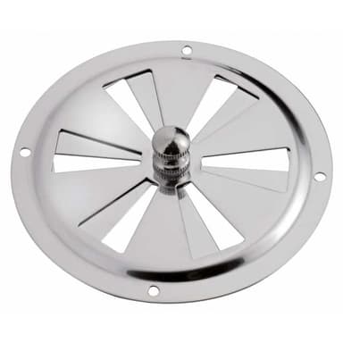 Ventilatierooster RVS rond afsluitbaar met hor