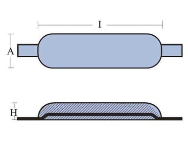 Lasanode met alu strip