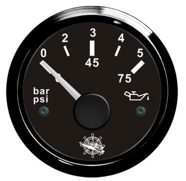 Osculati oil pressure indicator 0/5 bar black/black