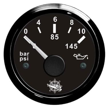 Osculati oil pressure indicator 0/10 bar black/black