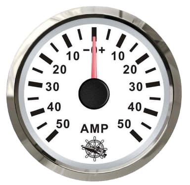 Osculati ammeter w/shunt 50A white/glossy