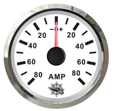 Osculati ammeter w/shunt 80A white/glossy