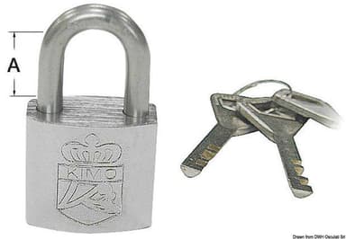 Hangslot, set van 4 stuks