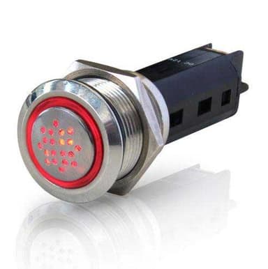 HM 8455 RVS buzzer met LED