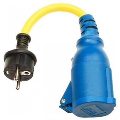 Adaptersnoer 16A/250V-Schuko stekker/CEE koppeling