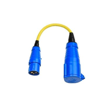 Adaptersnoer 16A/250V-CEE stekker/Schuko koppeling