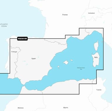 Garmin Navionics+ NSEU010R - Spanje, Middellandse Zee-kust
