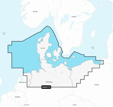 Garmin Navionics+ NSEU077R Denemarken, Duitsland en kust van Polen
