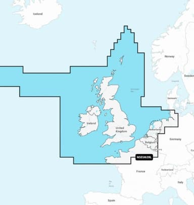 Garmin Navionics+ NSEU628L - Verenigd Koninkrijk, Ierland en Nederland