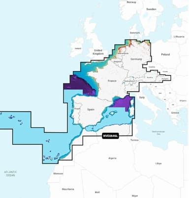 Garmin Navionics Vision+ NVEU646L - Europa, Midden en West